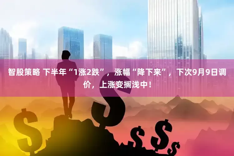 智股策略 下半年“1涨2跌”，涨幅“降下来”，下次9月9日调价，上涨变搁浅中！